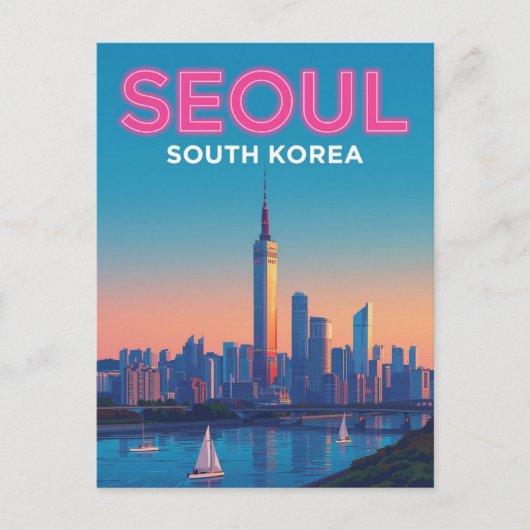 Seoul Skyline Travel ポストカード (正面)