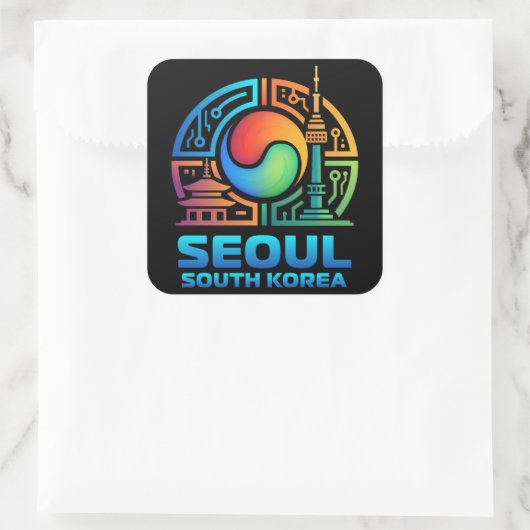 Seoul South Korea スクエアシール (バッグ)