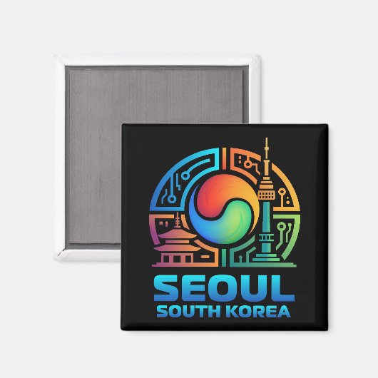 Seoul South Korea マグネット (正面/裏面)