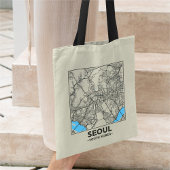 Seoul, South Korea City Map Tote Bag トートバッグ