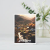 Seoul South Korea Nature Travel Illustration ポストカード (スタンド正面)