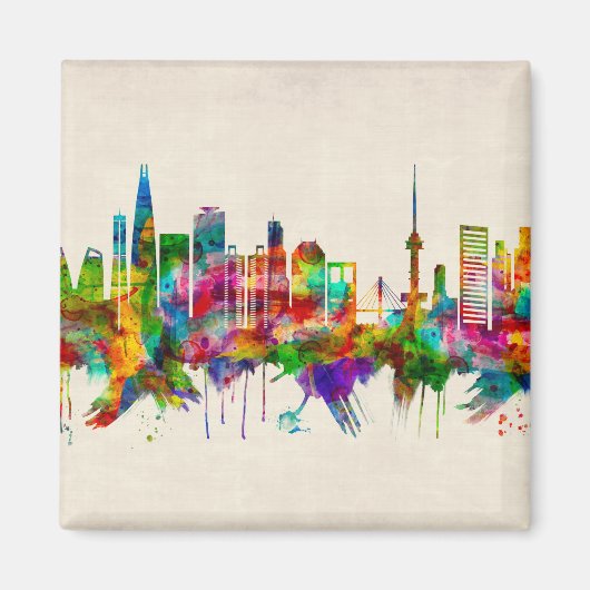 Seoul South Korea Skyline マグネット (正面)