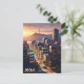 Seoul South Korea Sunset ポストカード (スタンド正面)