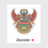 Sepak Takraw - heraldry style logo シール (シート)