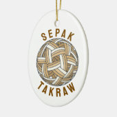 Sepak Takraw Woven Ball セラミックオーナメント (左)
