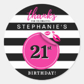 Sephora Inspired Birthday Sticker ラウンドシール (正面)