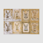 Sepia Bunny Artwork, Easter Crafts EV3L Decoupage 薄葉紙 (正面)