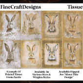 Sepia Bunny Artwork, Easter Crafts EV3L Decoupage 薄葉紙