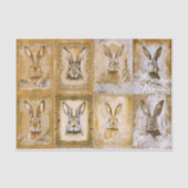 Sepia Bunny Artwork, Easter Crafts EV3R Decoupage 薄葉紙 (正面)