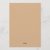 Sepia Earthy Bloom Wedding 招待状 (裏面)