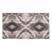 Sepia eye-like geometric L-size pattern 枕カバー (裏面)