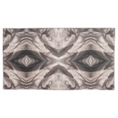 Sepia eye-like geometric L-size pattern 枕カバー (正面)