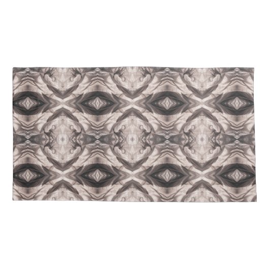 Sepia eye-like geometric M-size pattern 枕カバー (裏面)