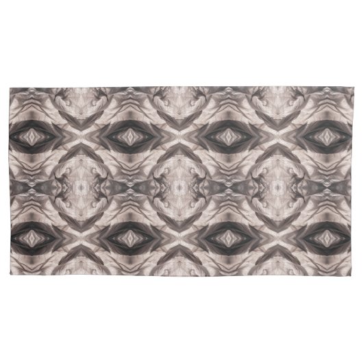 Sepia eye-like geometric M-size pattern 枕カバー (正面)