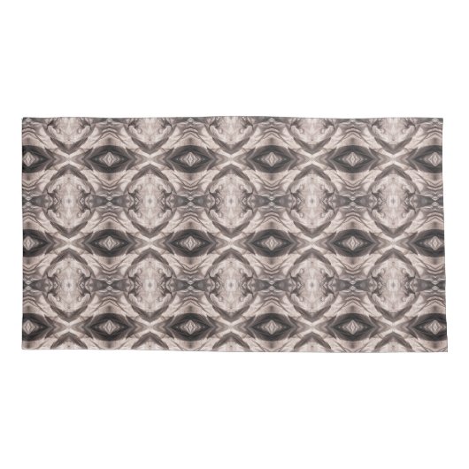 Sepia eye-like geometric S-size pattern 枕カバー (裏面)