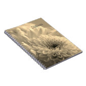 Sepia Flower Photo Spiral Notebook ノートブック (右側)