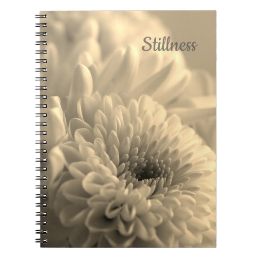Sepia Flower Photo Spiral Notebook ノートブック (正面)