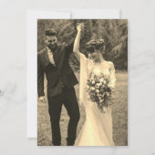 SEPIA KRAFTタイポグラフィ披露宴のみ写真 招待状 (裏面)