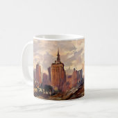 Sepia NYC Skyline Pastoral Mug コーヒーマグカップ (正面左)