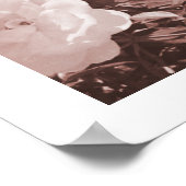 Sepia Roses Floral Garden Photo Art Print Poster ポスター (角)