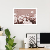 Sepia Roses Floral Garden Photo Art Print Poster ポスター (ホームオフィス)