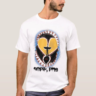 、Sepik、PNG abelam切り分けること Tシャツ