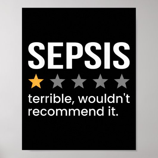 Sepsis One Star Rating Sepsis認識度のサポート ポスター (正面)