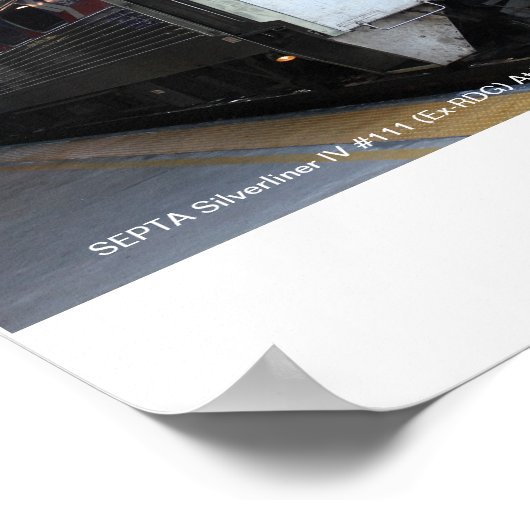 SEPTA Silverliner IV #111 At Wilmington Poster ポスター (角)