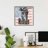 September 11 Twin Towers Memorial Wall Art  ポスター (ホームオフィス)