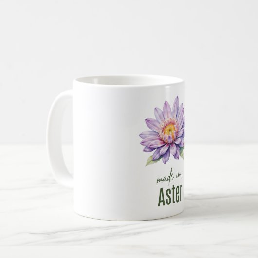 September Aster  Flower Mug | Coffee Cup コーヒーマグカップ (正面左)