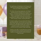 September Birth Flower Birthday Card | Asters カード