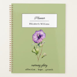 September Birth Flower Morning Glory Personalized  プランナー手帳