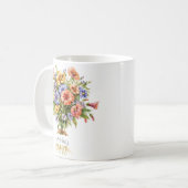 September Birth Flower Mug | Asters コーヒーマグカップ (正面左)