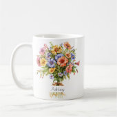 September Birth Flower Mug | Asters コーヒーマグカップ (左)