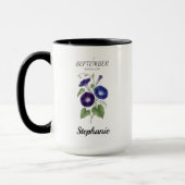 September Birthday Gift Birth Flower Morning Glory マグカップ (左)