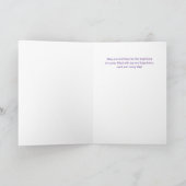 September Birthday Purple Asters Birth Flower カード (内部)