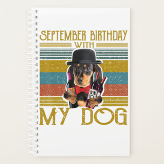 September Birthday With My Dachshund Dog 2020 プランナー手帳