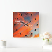 September Clouds with Psalm 30:5 スクエア壁時計 (ホーム)