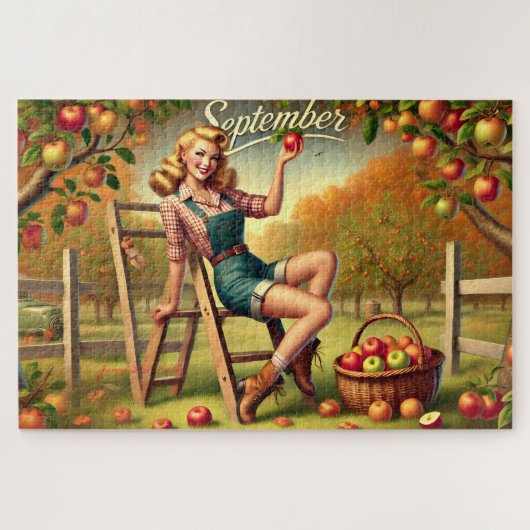 September Country Harvest Pin-Up  ジグソーパズル (横)