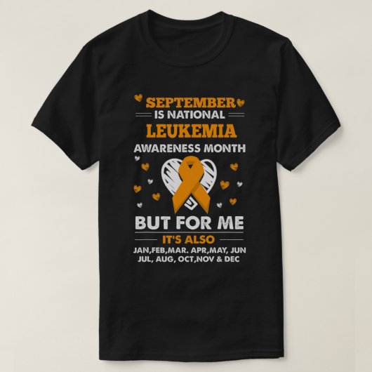 September is Leukemia Awareness Month  Tシャツ (デザイン正面)