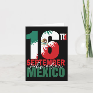 September Mexican Independence Day Shirt Mexico Fl カード