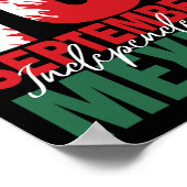 September Mexican Independence Day Shirt Mexico Fl ポスター (角)