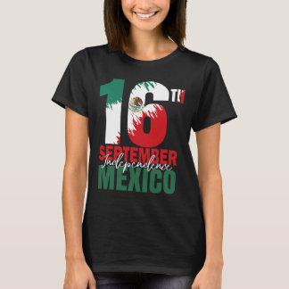 September Mexican Independence Day Shirt Mexico Fl Tシャツ
