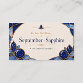 September Sapphire Birthstone Shop Card 名刺