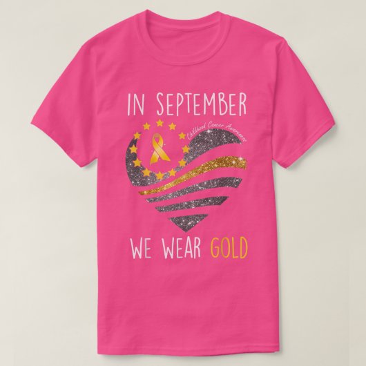 September We Wear Gold Childhood Cancer Awareness Tシャツ (デザイン正面)