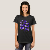 September We Wear Purple Ribbon Retro Alzheimer's Tシャツ (正面フル)