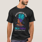 September We Wear Teal Purple Suicide Prevention A Tシャツ (正面)