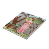 Septemby Wedgwood Hand Colored c1885 Repro タイル (側面)