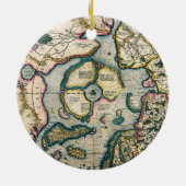 Septentrionaliumのterrarumのdescriptio、Aの地図 セラミックオーナメント (裏面)