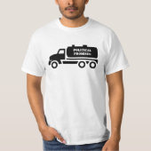 Septic Truck Your パーソナライズされた Text(テキストの汚染トラック) Tシャツ (正面)